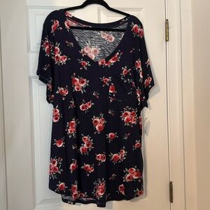 Torrid floral short sleeve tee